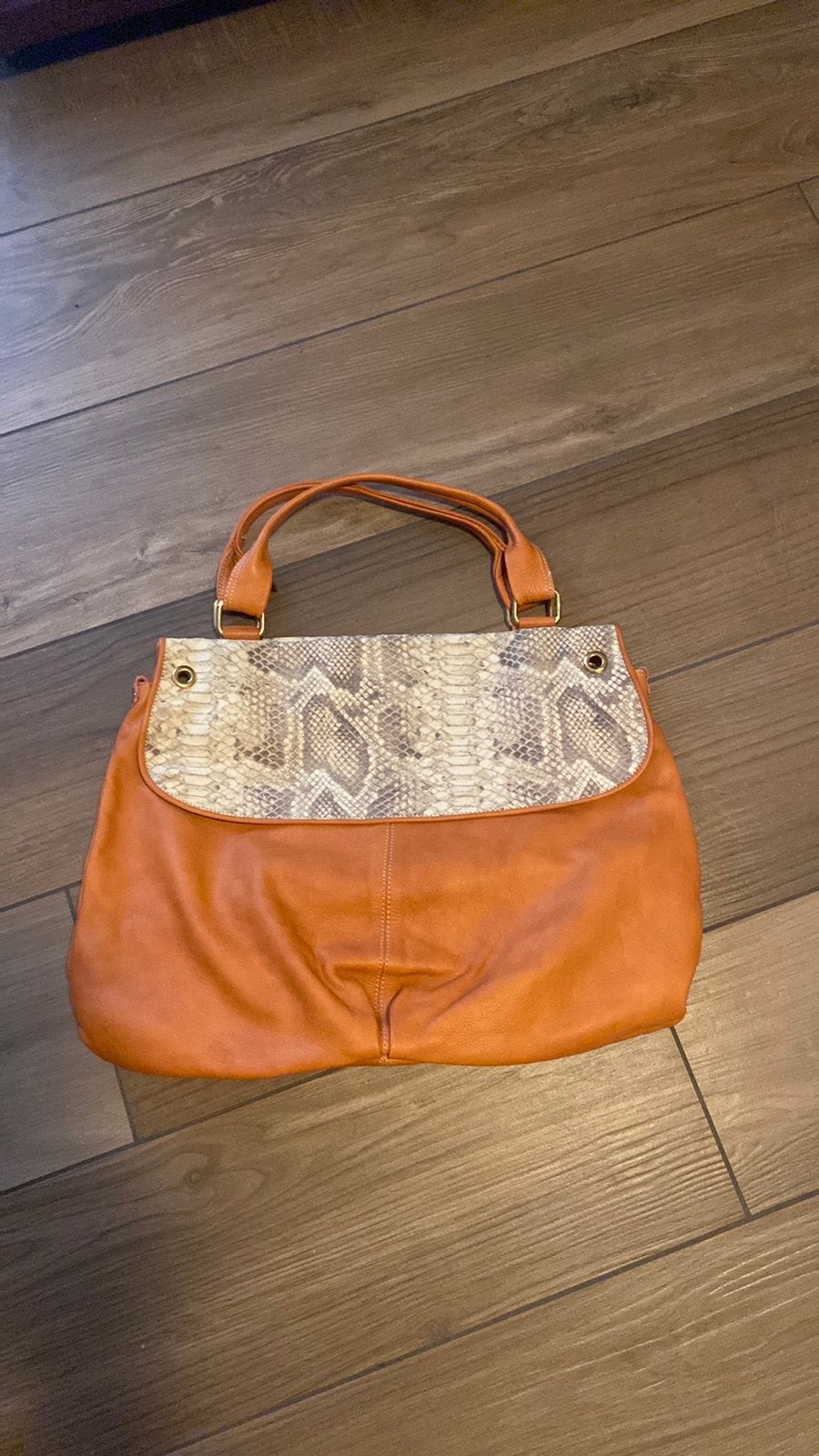 Aleanto collezioni Italiaanse lederen schoudertas nieuw !, Ophalen of Verzenden, Nieuw, Oranje