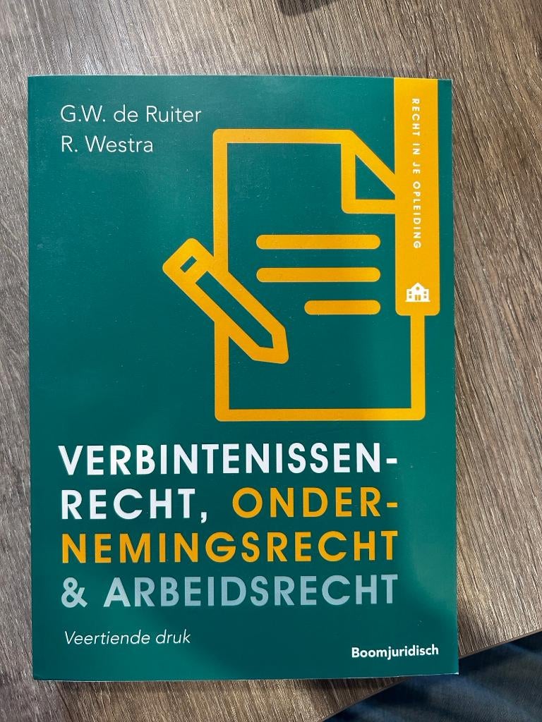 Verbintenissen recht, ondernemers- en arbeidsrecht, Ophalen, Boom, Nieuw, HBO