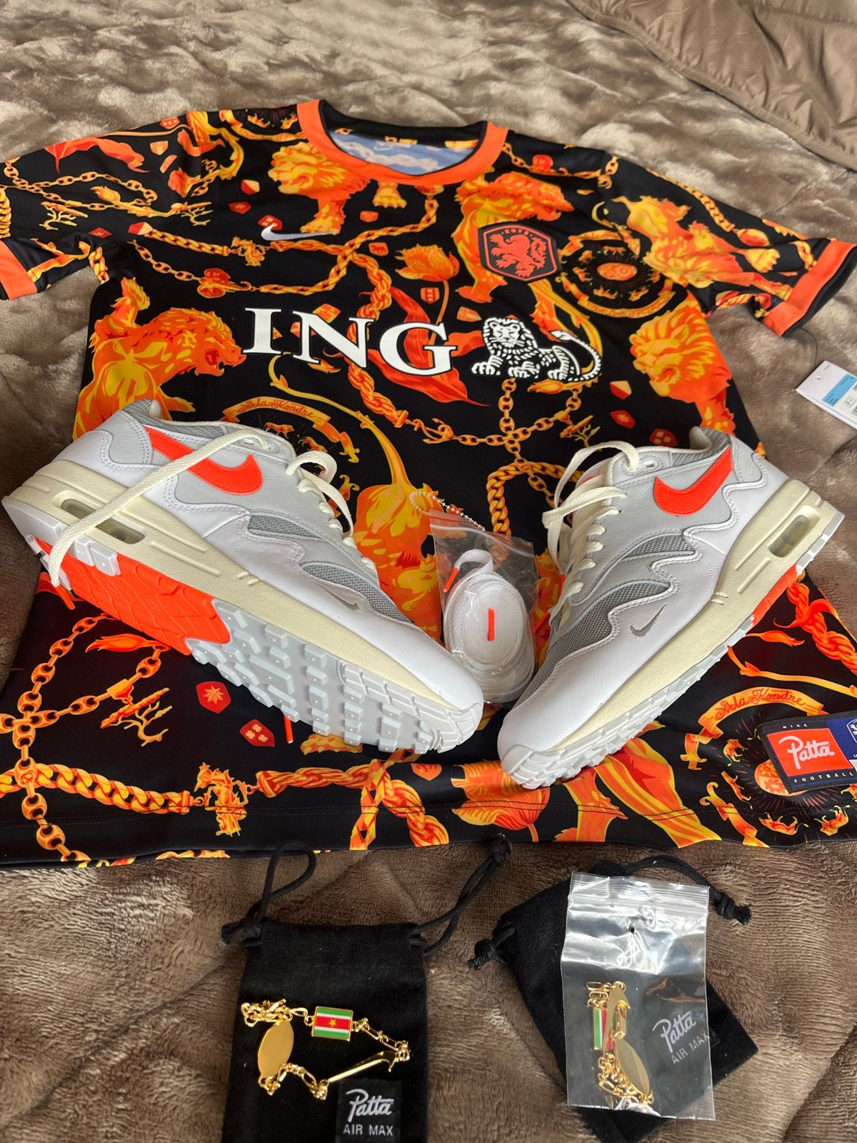 Nike Air Max 1 x Patta Waves & WK Nederland 2026/2027 Shirt, Ophalen of Verzenden, Nieuw, Wit, Sneakers of Gympen