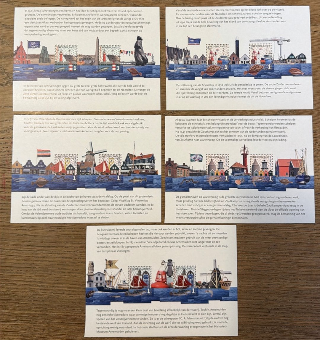 * postzegels pf. 5x2 mooi Nederland. Vissersplaatsen 2016, Ophalen of Verzenden, Na 1940, Postfris