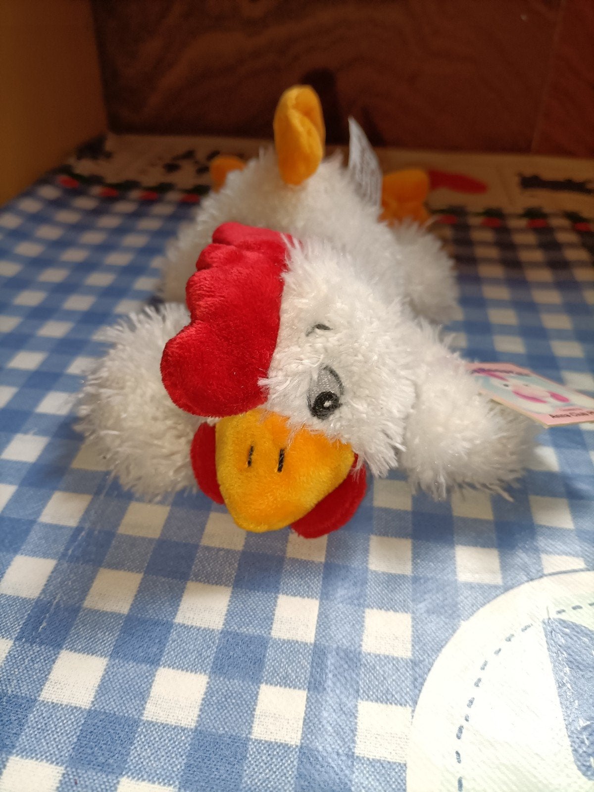 Rooster kip knuffel Anna Club Plush met kaartje 21 cm, Ophalen of Verzenden, Zo goed als nieuw, Overige typen