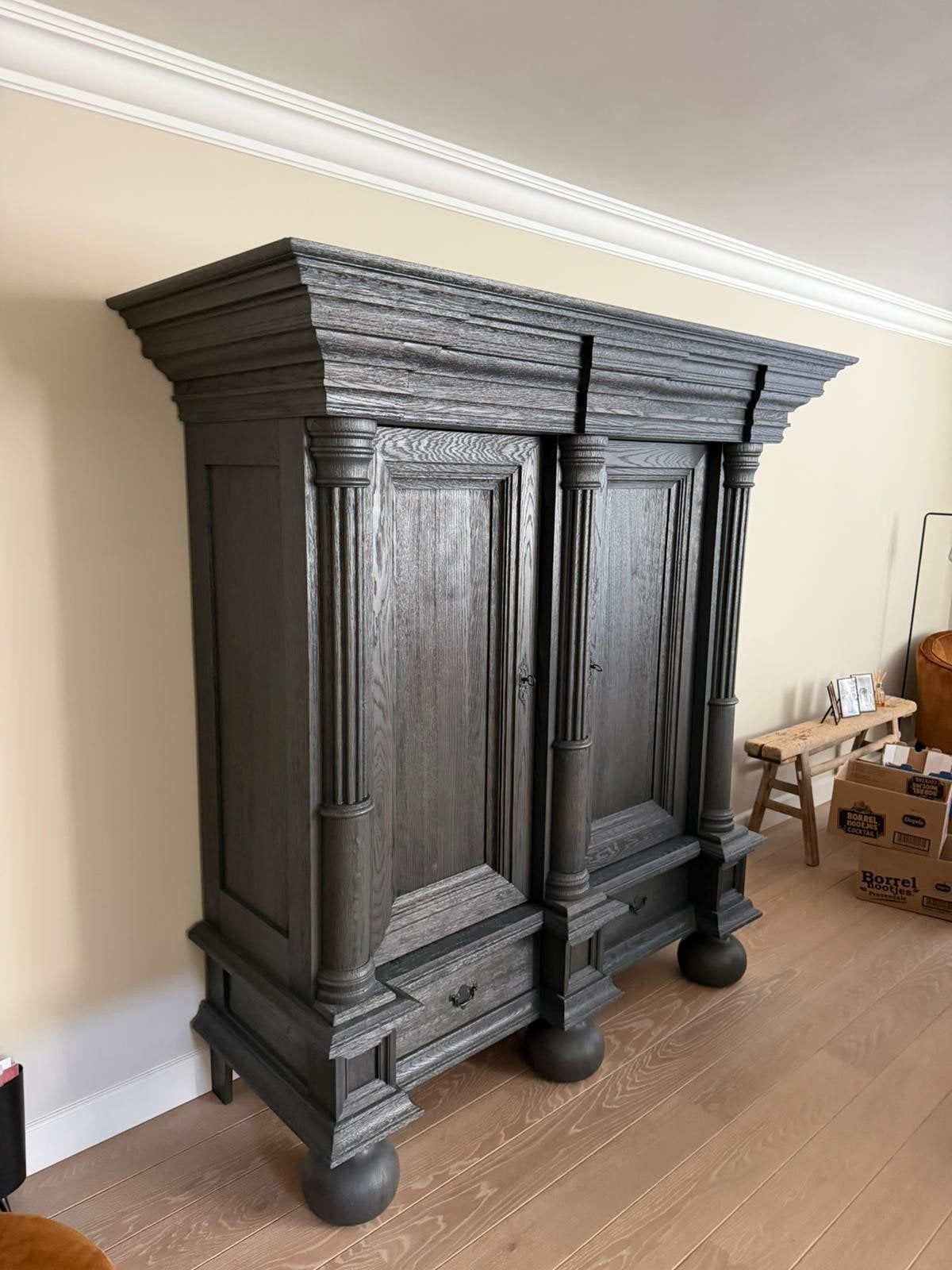 Prachtige eikenhouten kast!, Huis en Inrichting, Ophalen, 25 tot 50 cm, 200 cm of meer