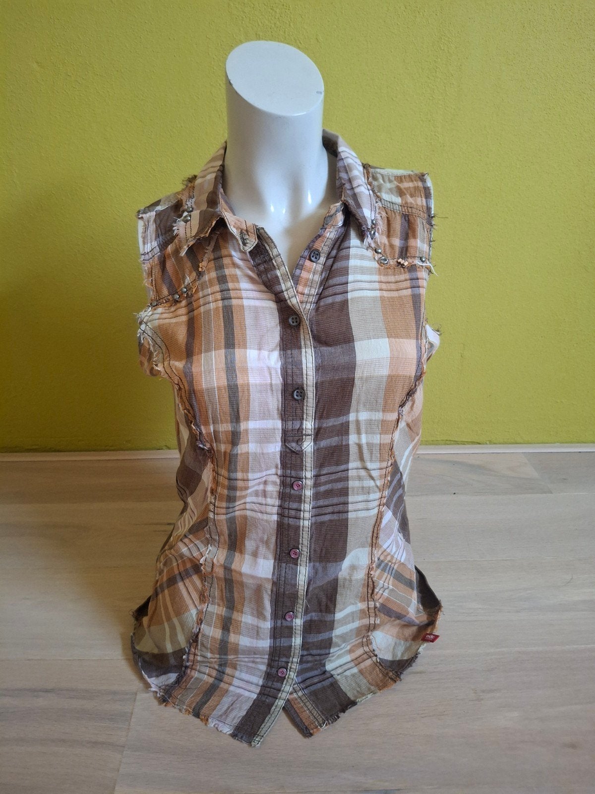 ESPRIT leuke (cowboy style) blouse. Mt 38, Verzenden, Zo goed als nieuw, Maat 38/40 (M)