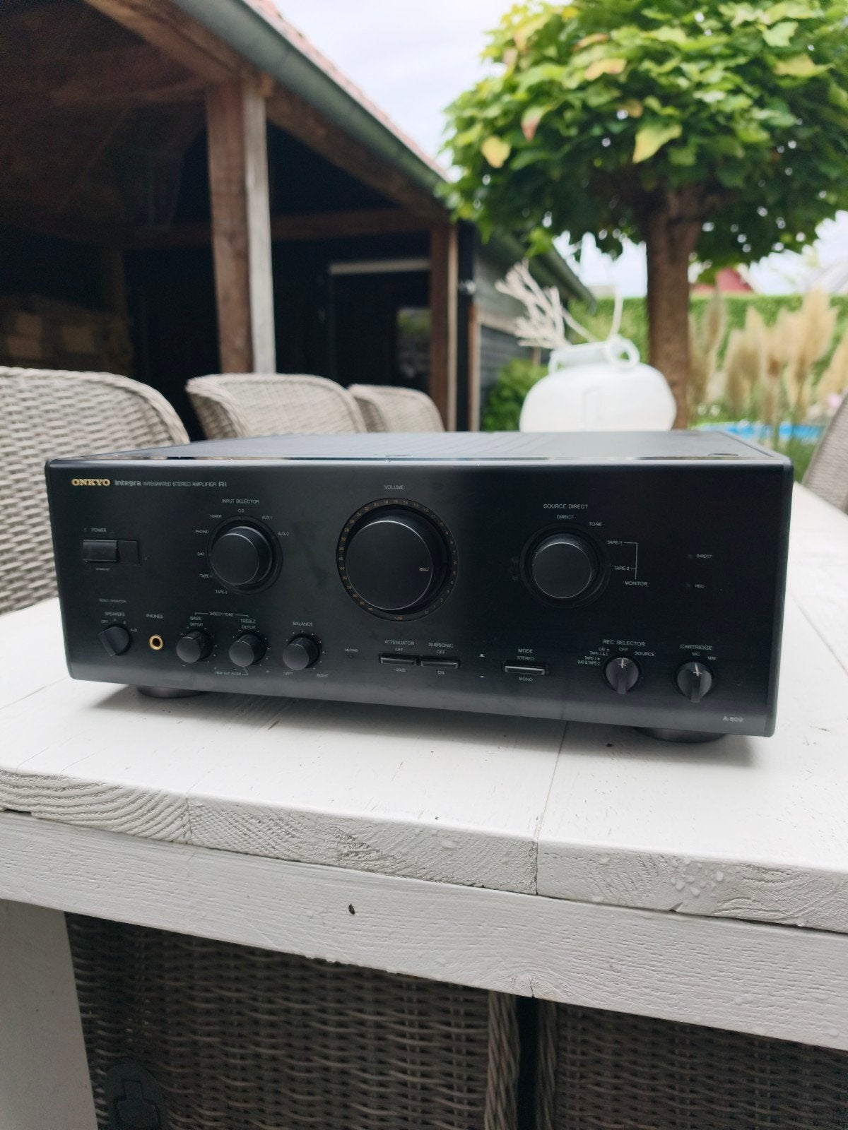Onkyo integra A809 integrated Stereo Amplifier - zeer zwaar, Ophalen of Verzenden, Gebruikt, Overige merken