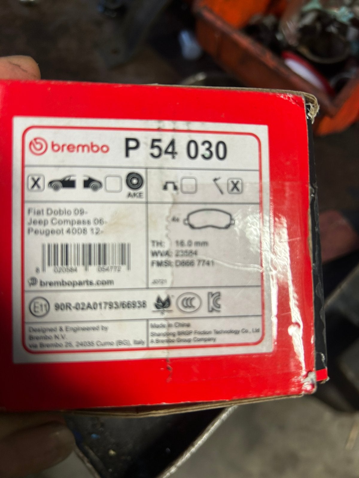 Remblok voor, Ophalen, Nieuw, Fiat