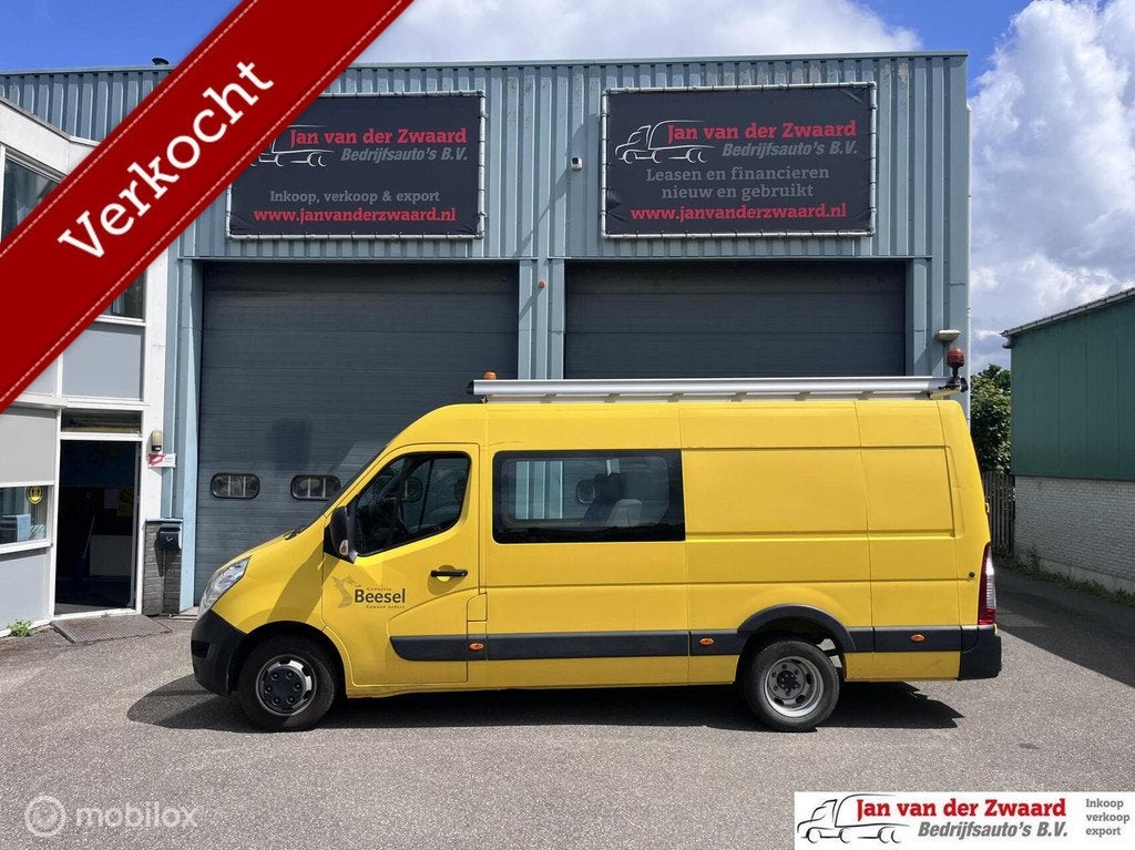 Renault Master 2.3 DCI dubbele cabine dubbel lucht EURO VI, Auto's, Bestelauto's, Gebruikt, Euro 6, 4 cilinders, Renault