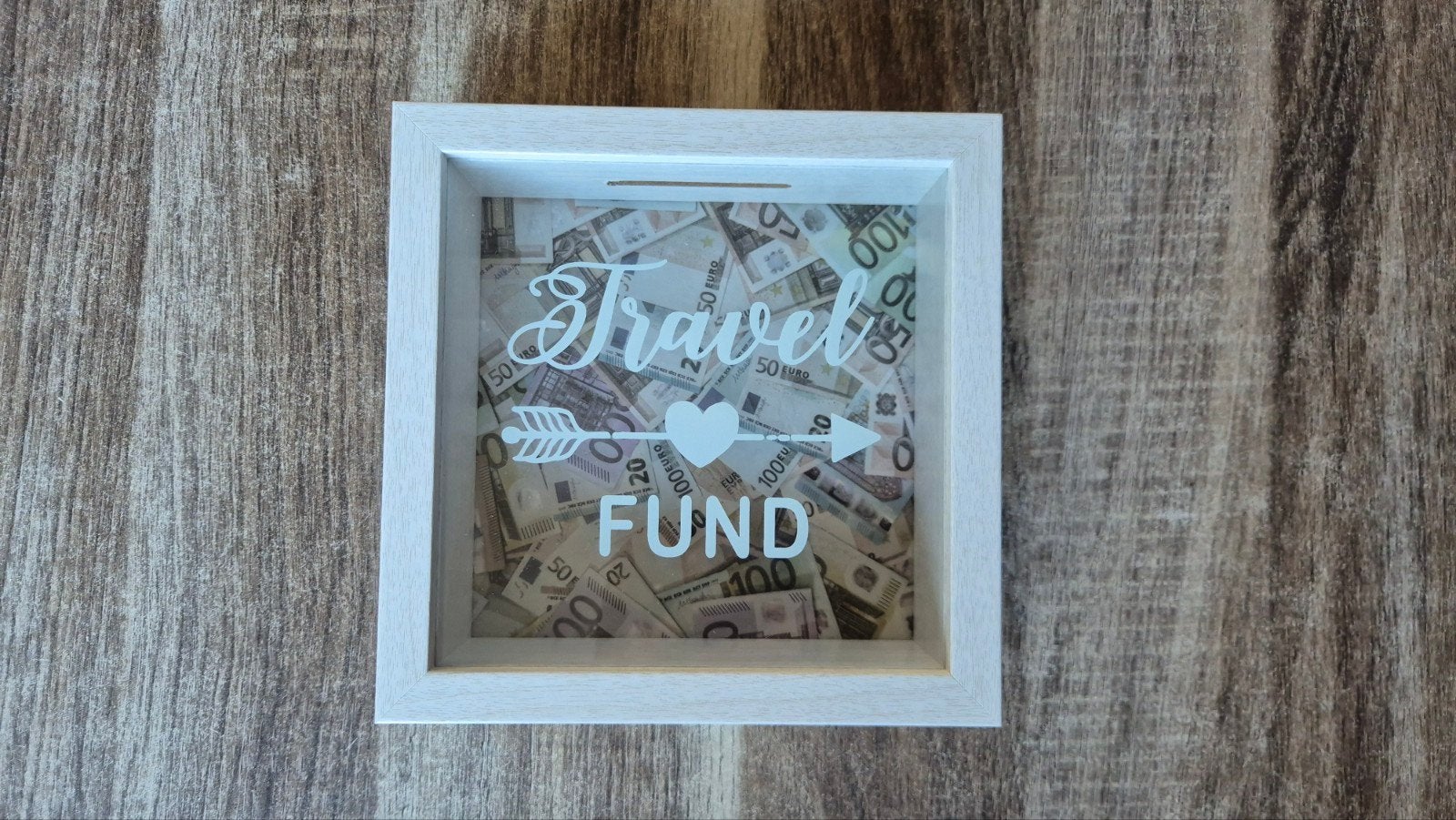 Travel Fund Reizen Spaarpot - Nieuw, Ophalen of Verzenden, Nieuw, Hout, Overige thema's