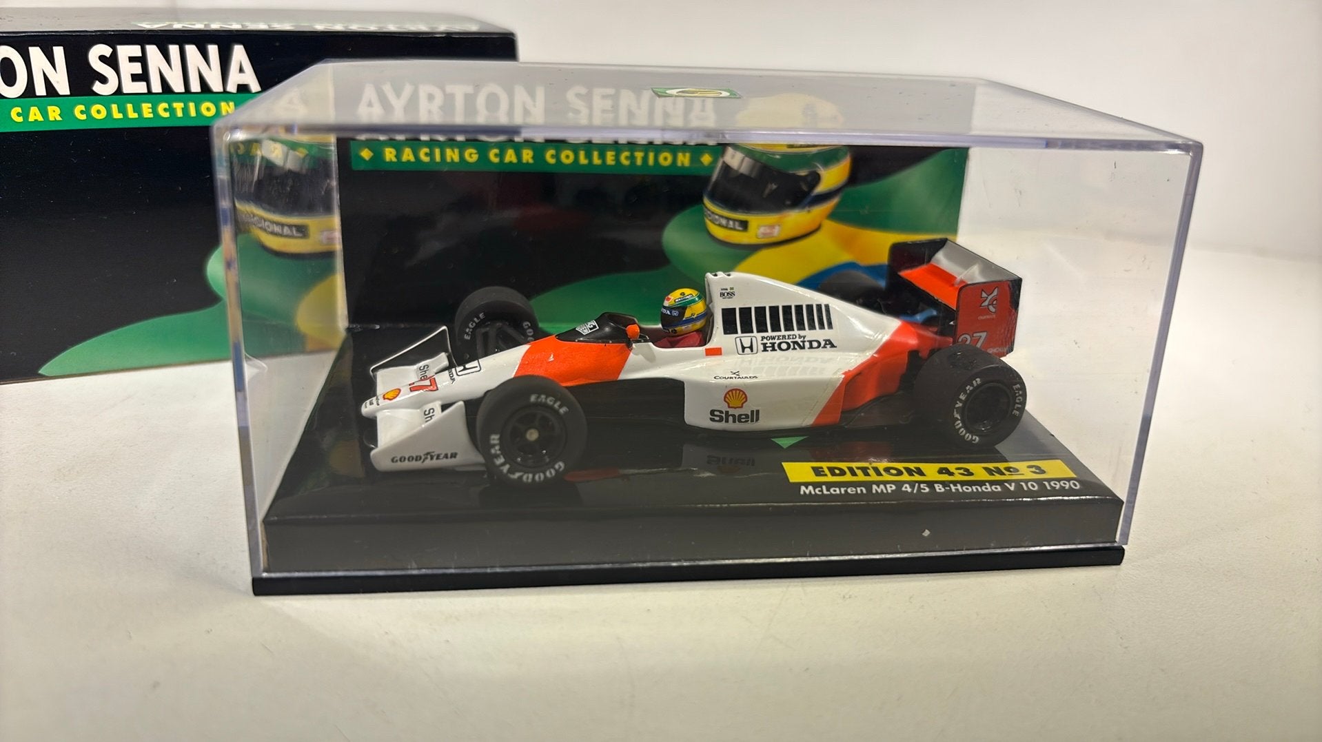 F1 McLaren mp4/5 honda 1990 ayrton senna minichamps 1.43, Hobby en Vrije tijd, Modelauto's | 1:43, Auto, Ophalen of Verzenden