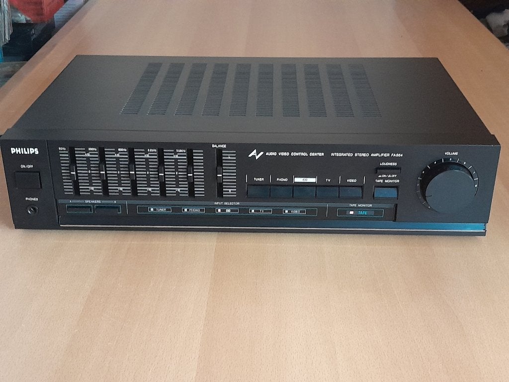 Vintage Philips A/V Versterker model F564 00R (40 Watt) zgan, Zo goed als nieuw, Ophalen, Overige merken, Minder dan 60 watt