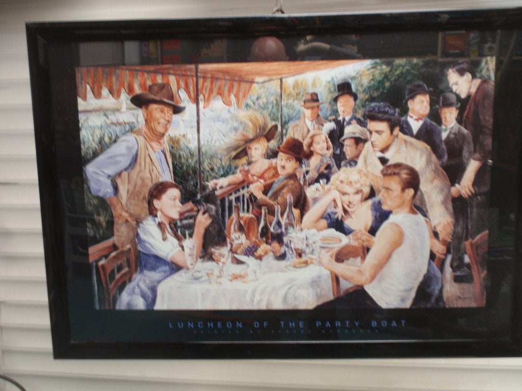 Luncheon of the boating party prachtig ingelijste poster 35,, Ophalen, Met lijst, Rechthoekig Liggend, Zo goed als nieuw