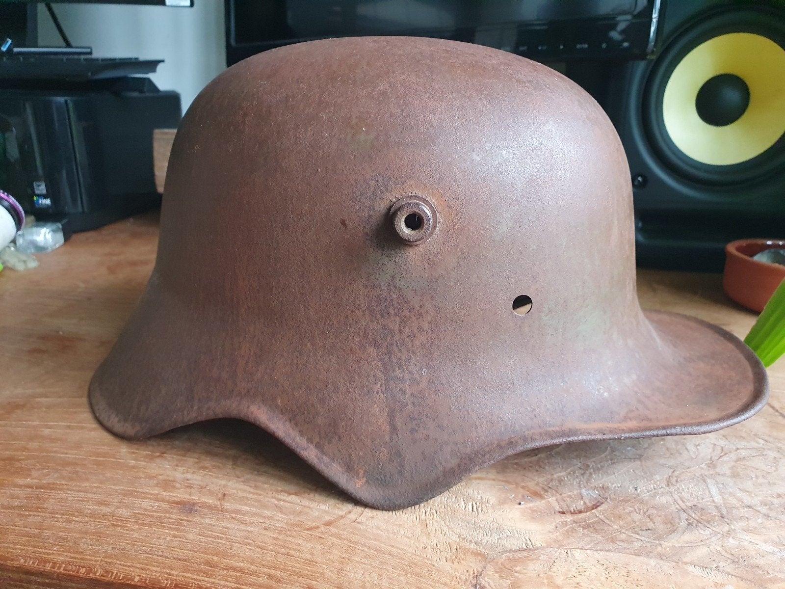 Zeldzame Duitse WO1 ECO helm, Verzamelen, Ophalen of Verzenden, Landmacht, Duitsland, Helm of Baret