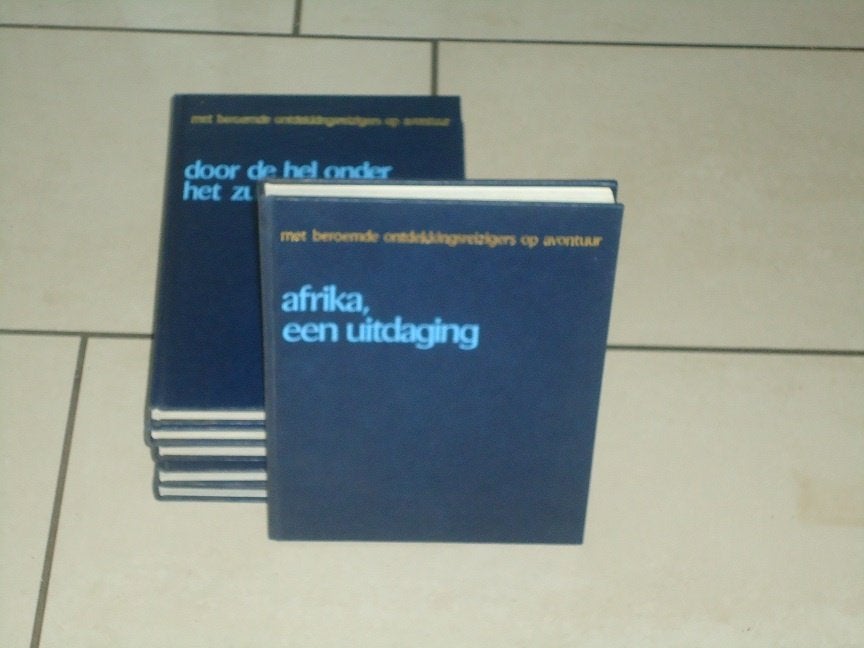 6 boeken ,, met beroemde ontdekkingsreizigers op avontuur, Ophalen of Verzenden, Gelezen, Afrika