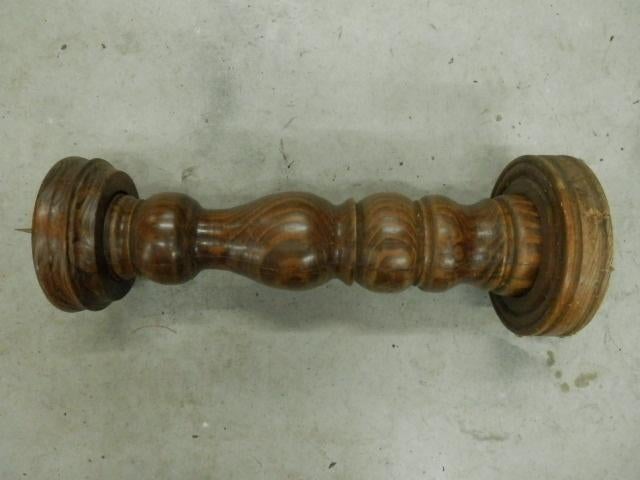 Grote houten kaarskandelaar, Gebruikt, Ophalen of Verzenden, Kandelaar, Hout
