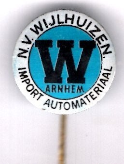 N.V. Wijlhuizen imp autmat. Arnhem blik speldje ( F_127a), Verzenden, Zo goed als nieuw, Transport, Speldje of Pin