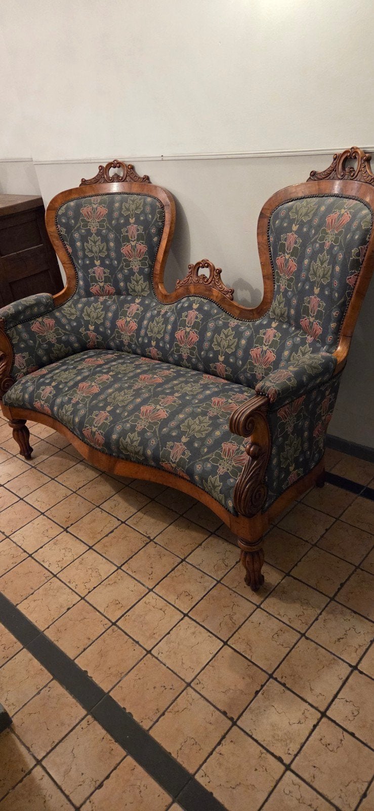 Antieke Victoriaanse Love Seat / Canapé, Antiek en Kunst, Ophalen
