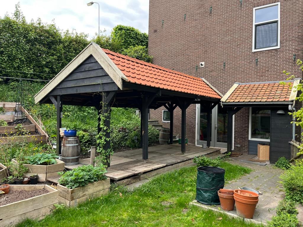 Kapschuur 600 bij 360, Tuin en Terras, Overkappingen, Ophalen, Gebruikt, Overige typen