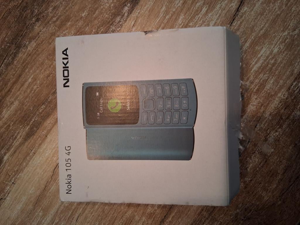 Nokia 105 4G., Telecommunicatie, Ophalen, Zwart, Fysiek toetsenbord, Zo goed als nieuw