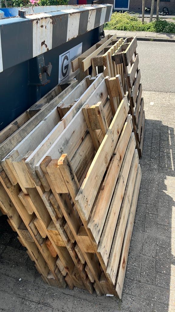 Gratis pallets Hoofddorp, Doe-het-zelf en Verbouw, Hout en Planken, Ophalen, Zo goed als nieuw, Pallet, Minder dan 200 cm