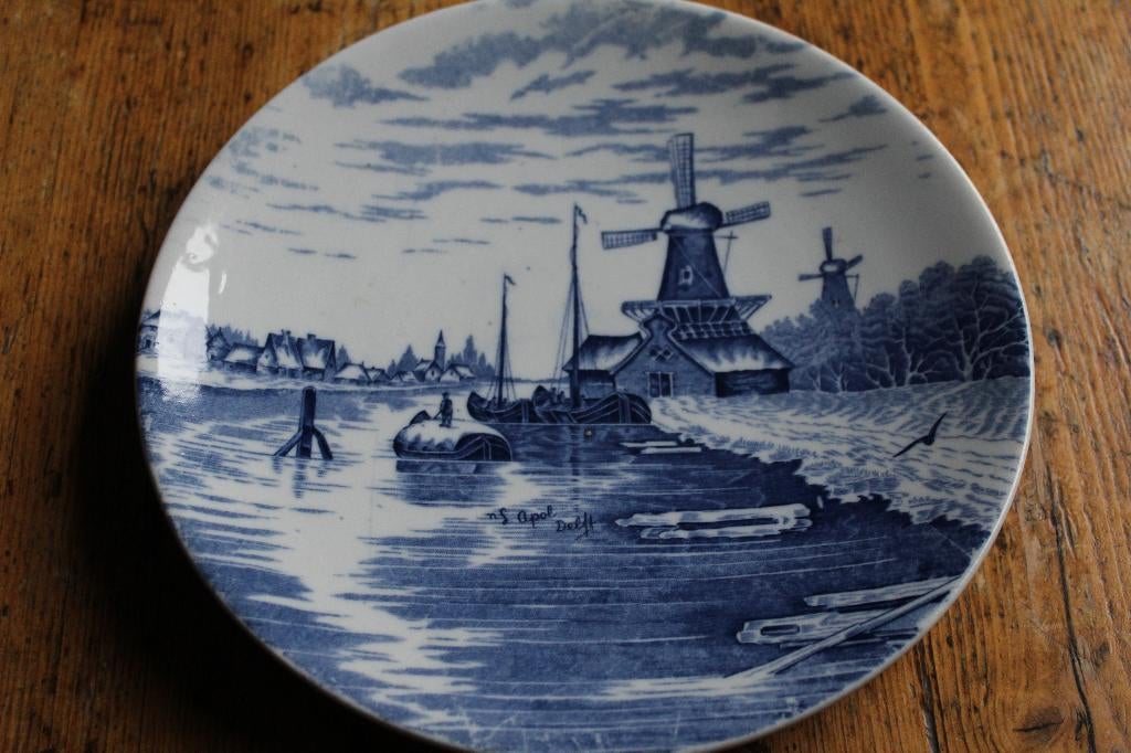 Wandbord oud Delfts blauw, Ophalen of Verzenden
