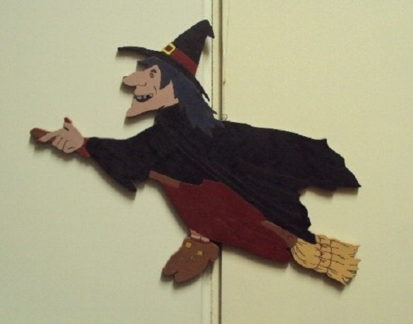 Houten heks (decoratie), Huis en Inrichting, Ophalen of Verzenden, Gebruikt, Hout, Overige stijlen