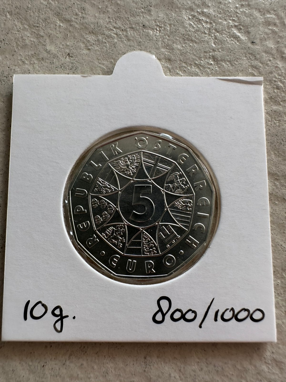 5 euro zilver Oostenrijk 2007, Proof kwaliteit, Postzegels en Munten, Ophalen of Verzenden, Oostenrijk, 5 euro, Zilver