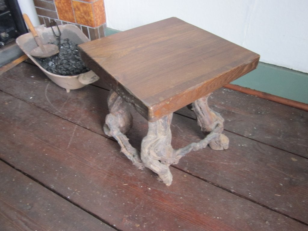 Bijzet tafeltje, Minder dan 55 cm, Gebruikt, Vierkant, Hout