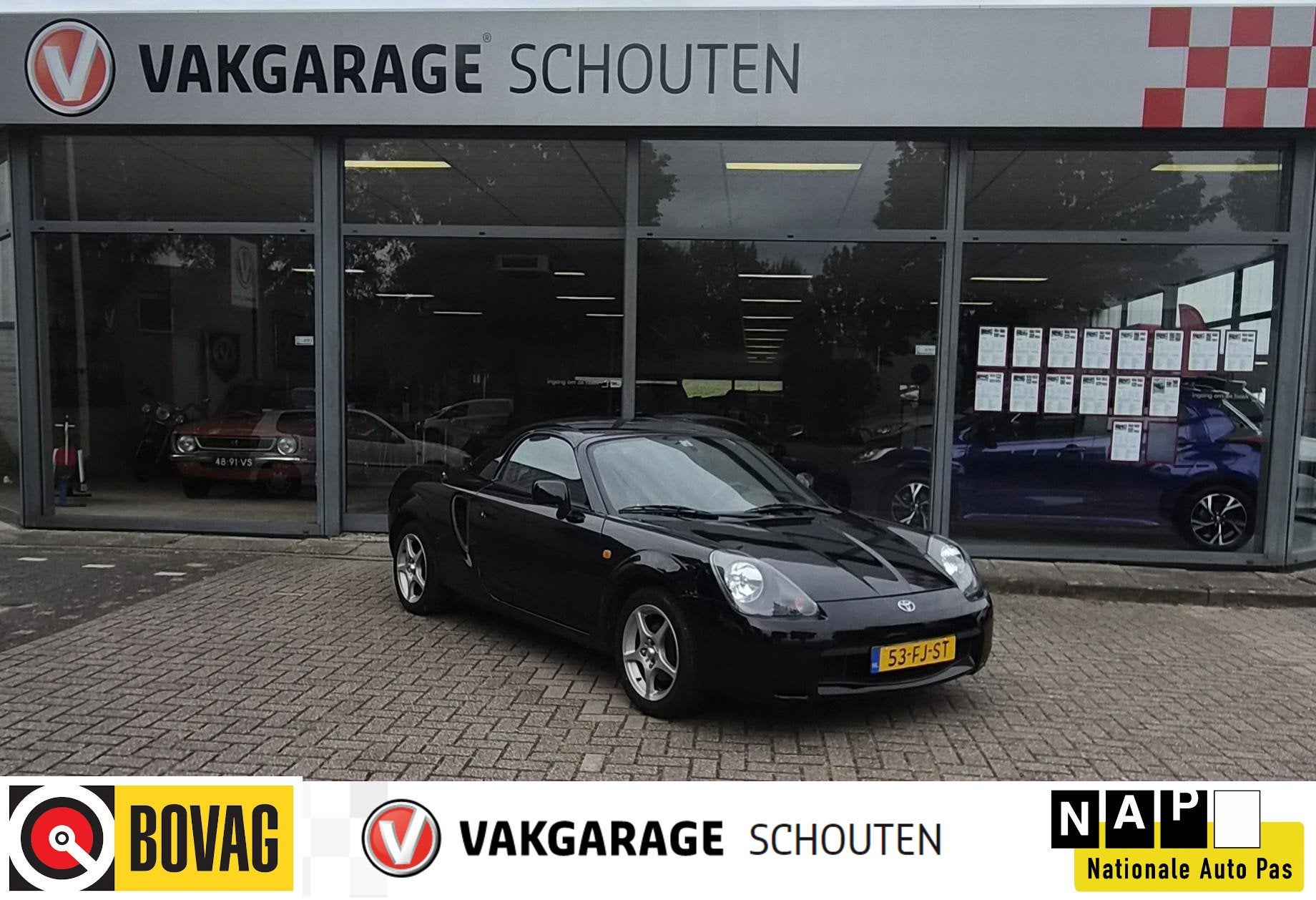 Toyota MR 2 1.8-16v VVT-i |Leer|Hard-Top., Auto's, Toyota, Gebruikt, 4 cilinders, Cabriolet, Zwart