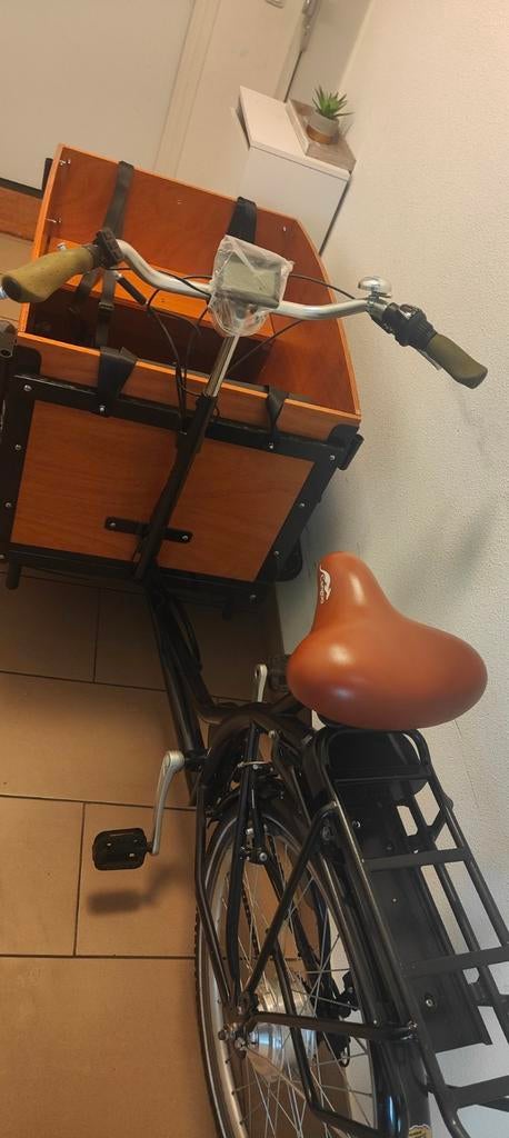 Nieuwe elektrische bakfiets met kussens, regenkap, afdekhoes, 4 kinderen of meer, Huif, Nieuw, Schijfrem