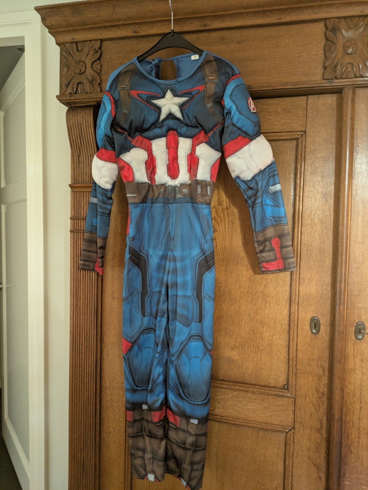 Captain America kostuum - Maat M, Ophalen, Gebruikt, 122 t/m 128, Jongen of Meisje