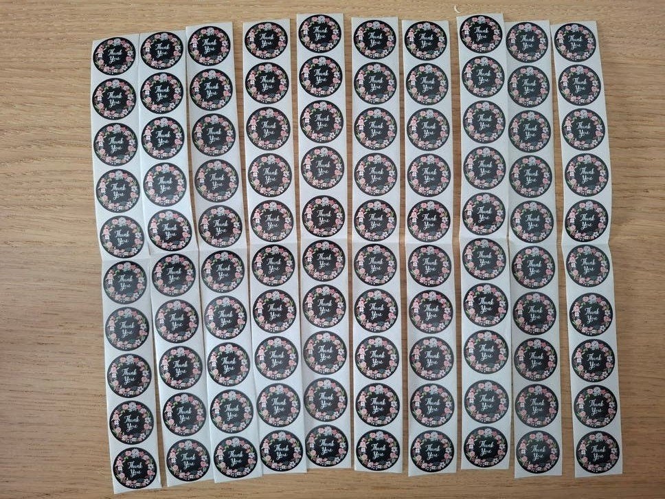 stickers thank you en kerst, Hobby en Vrije tijd, Ophalen of Verzenden
