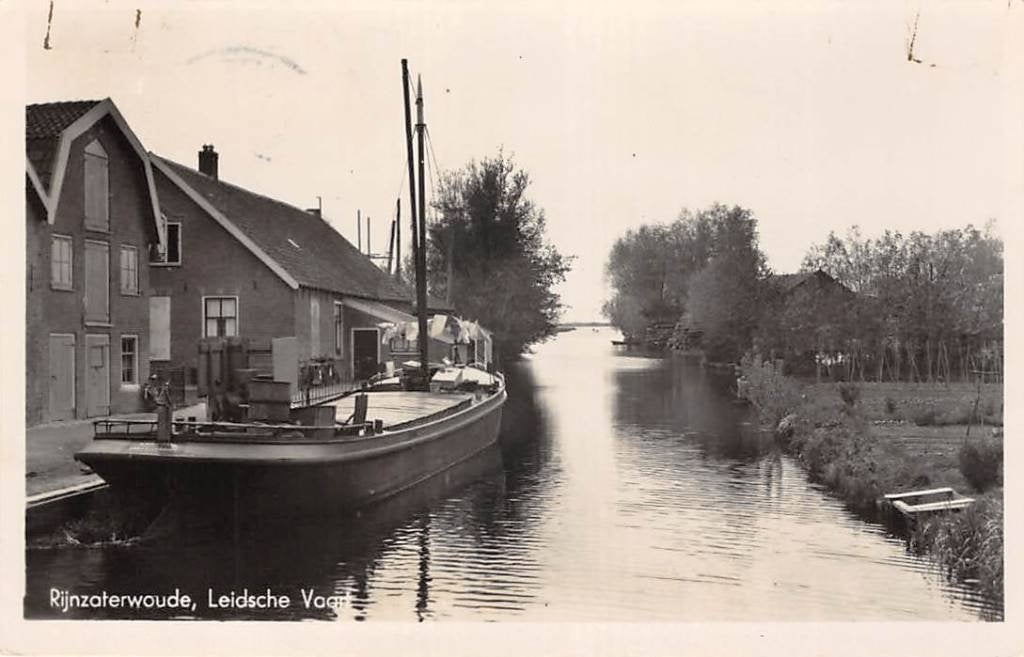 Rijnsaterwoude Alphen aan de Rijn Leidsche Vaart Scheepvaart, Ophalen of Verzenden, 1940 tot 1960, Gelopen, Zuid-Holland