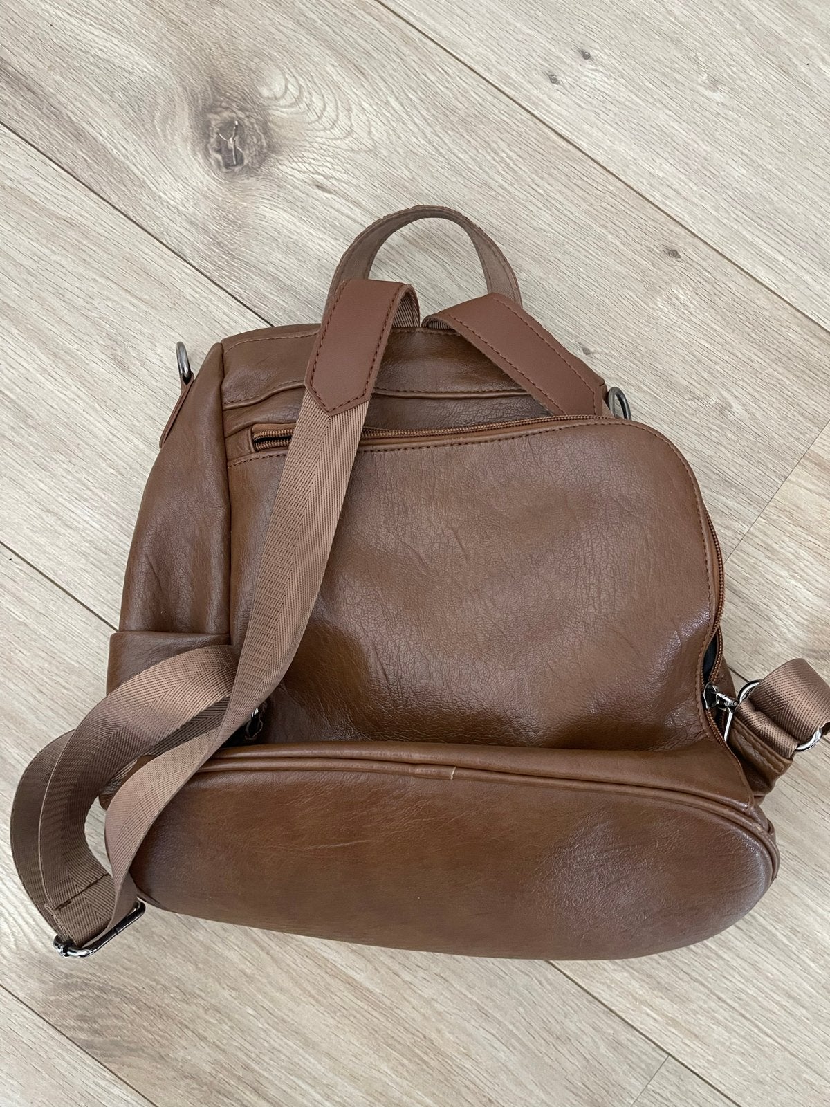 Leren rugzak, Sieraden, Tassen en Uiterlijk, Tassen | Rugtassen, 25 tot 40 cm, Zo goed als nieuw, 30 tot 45 cm, Ophalen