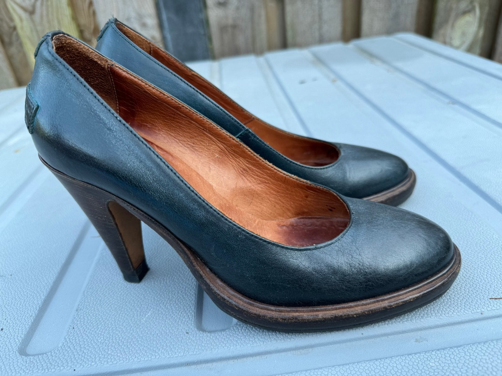 *Shabbies* Zeer nette goede kwaliteit Pumps mt 38 Izgst!, Kleding | Dames, Pumps, Zo goed als nieuw, Verzenden, Blauw