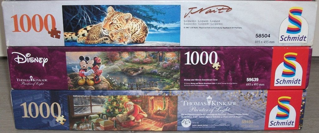 Diverse *** PUZZELS SCHMIDT ***, Ophalen of Verzenden, 500 t/m 1500 stukjes, Zo goed als nieuw, Legpuzzel