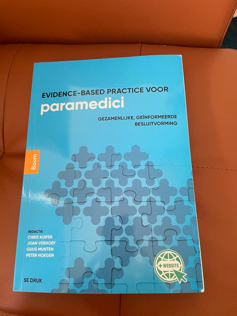 Evidence-based practice voor paramedici HBO Verpleegkunde, Boeken, Ophalen of Verzenden, Nieuw, HBO