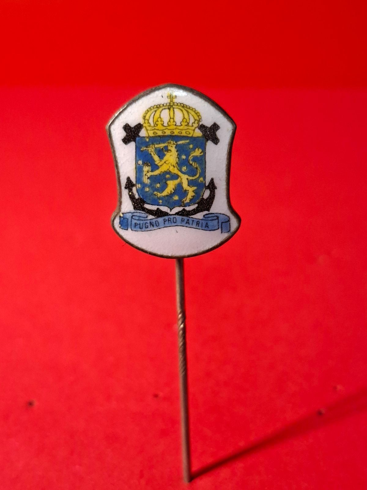 KONINKLIJKE MARINE emaille speld, Verzamelen, Ophalen of Verzenden, Gebruikt