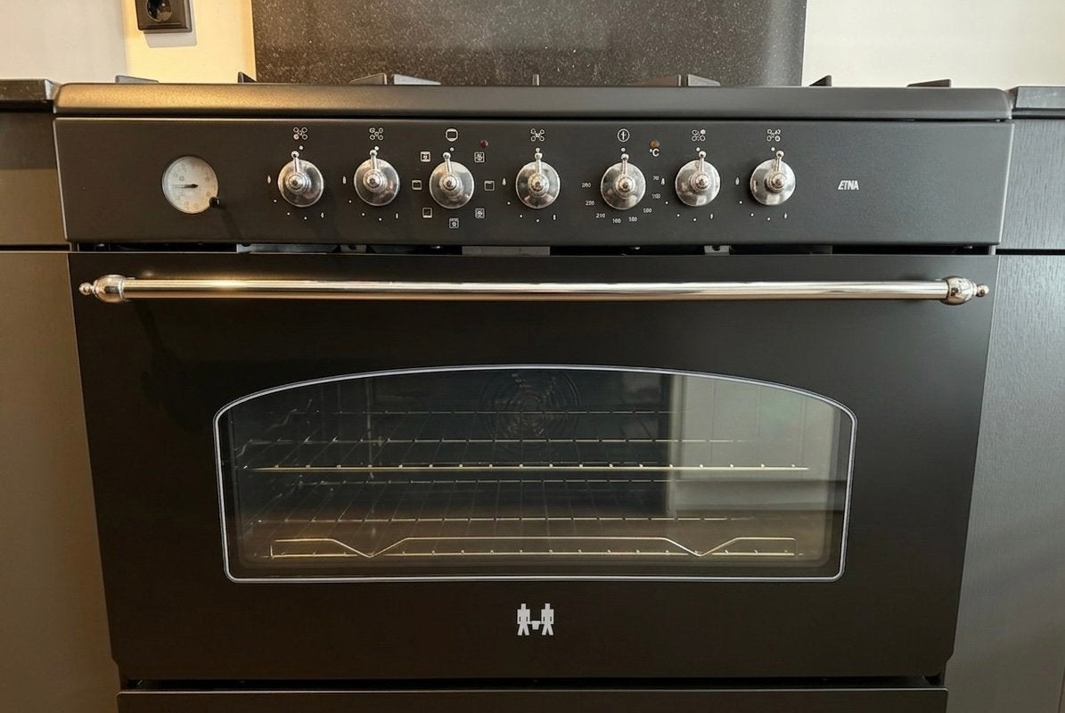ETNA 6-Pits Gasfornuis met electrische oven (90cm), Ophalen, 60 cm of meer, Zo goed als nieuw, Gas