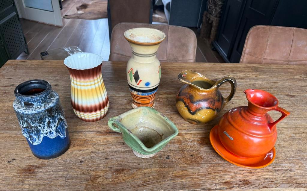 Diverse vintage keramiek vazen - oa West Germany, Ophalen of Verzenden