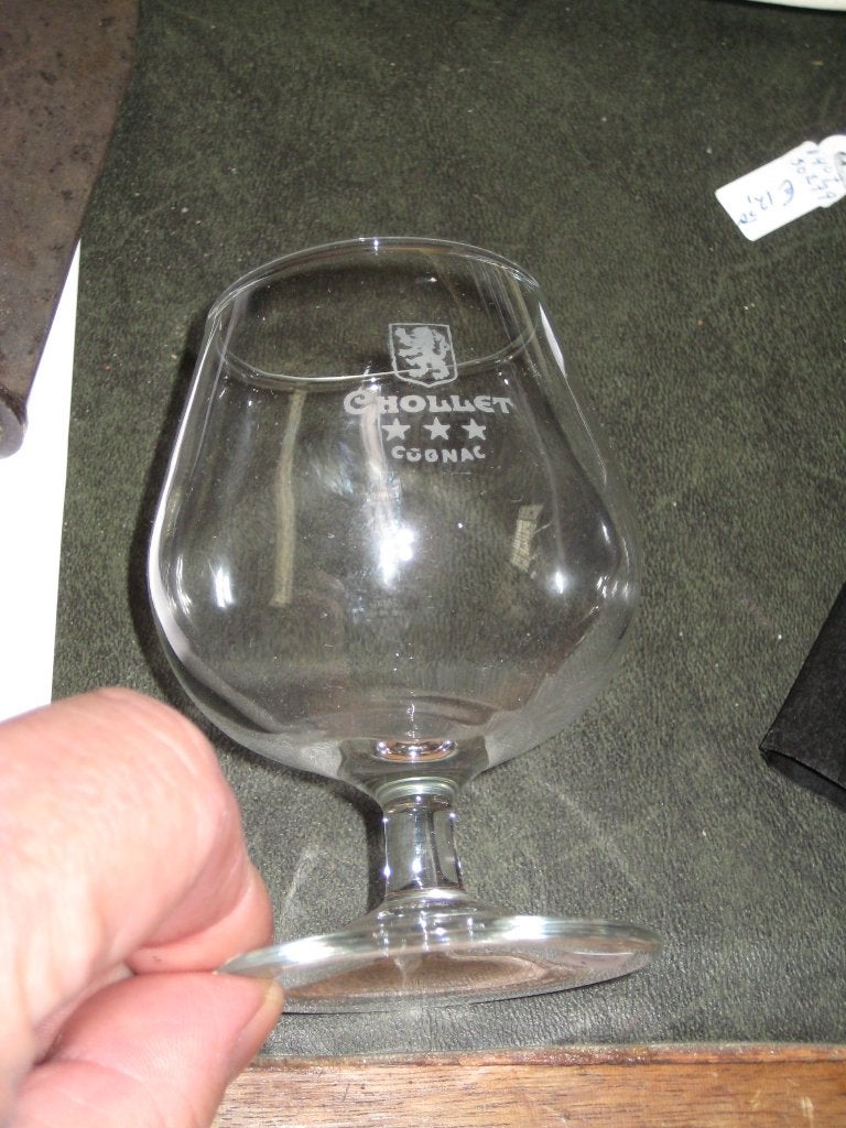borrelglaasje chollet cognac, Verzamelen, Glas en Borrelglaasjes, Ophalen of Verzenden, Zo goed als nieuw, Borrel- of Shotglas