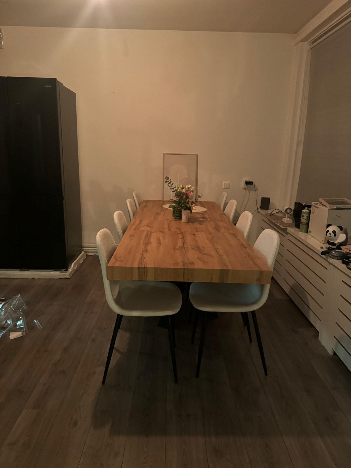 Eettafel op maat gemaakt, Ophalen