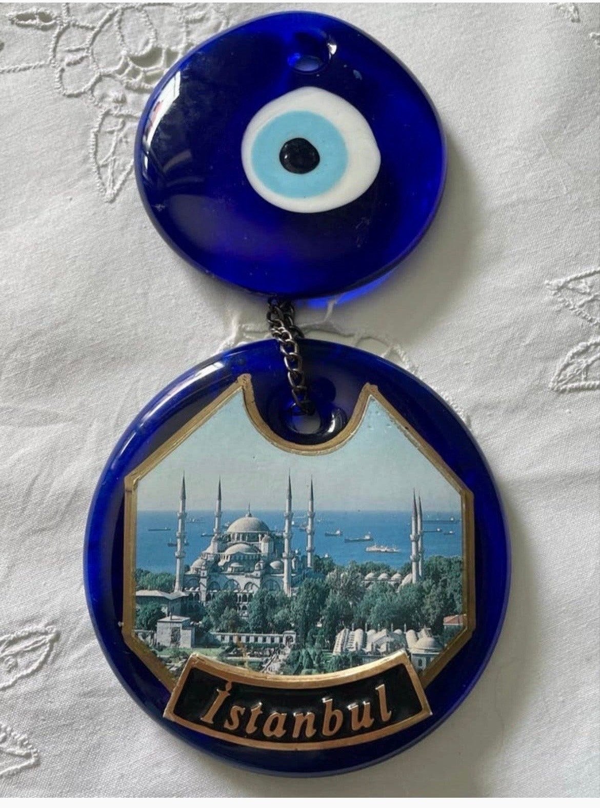 Turks Boze Oog met Istanbul Blauwe Moskee Decoratie, Ophalen of Verzenden, Zo goed als nieuw