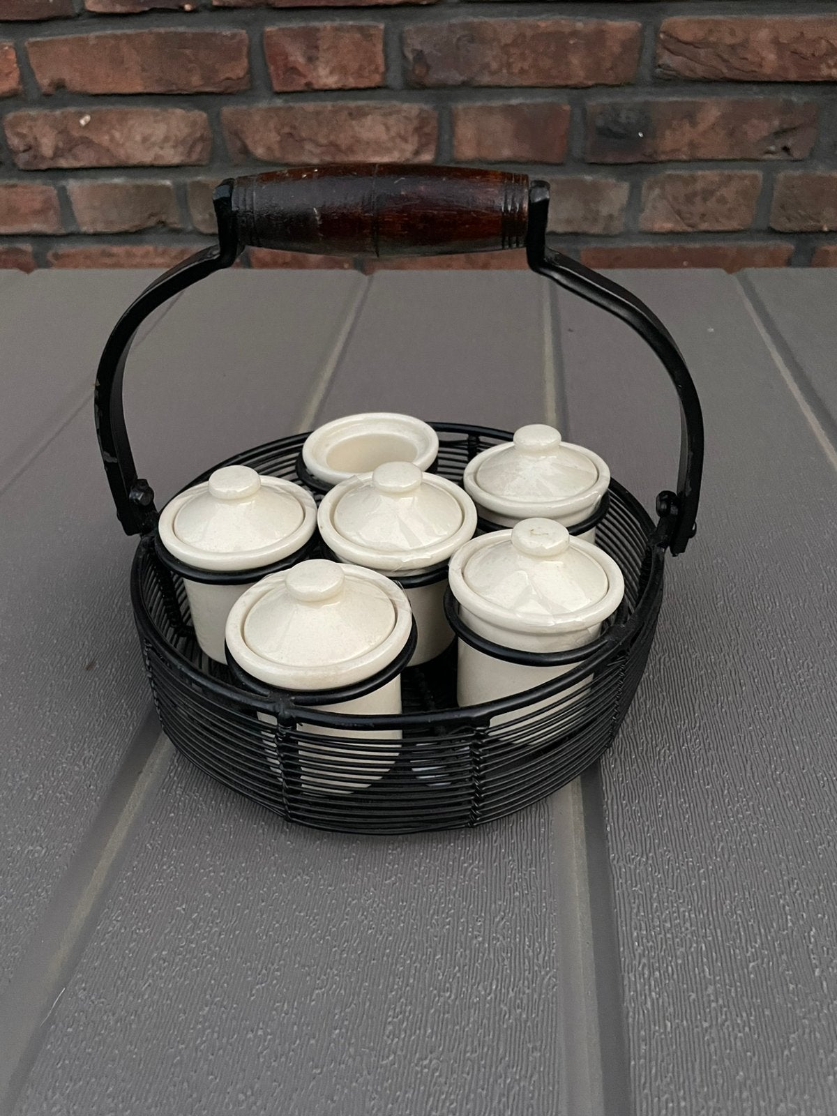 Vintage kruidenpotjes set, Ophalen of Verzenden