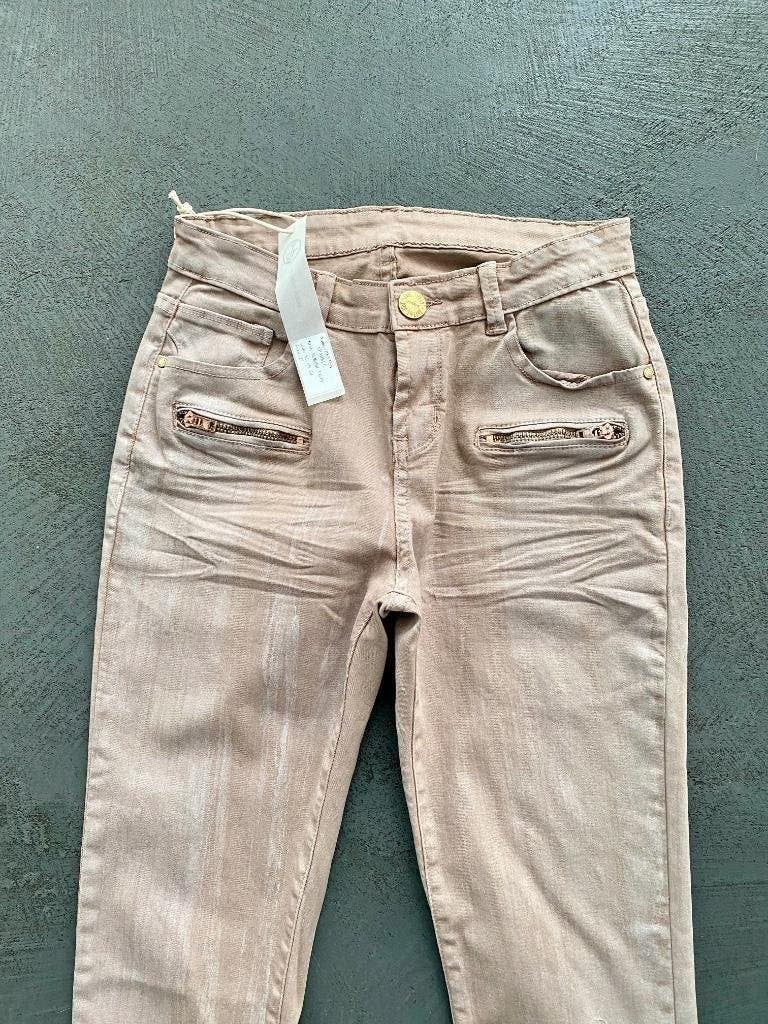 F566 Nieuw: jeans Jade Twelve mt 27=XS=34 spijkerbroek beige, Kleding | Dames, Spijkerbroeken en Jeans, Jade Twelve, Overige kleuren