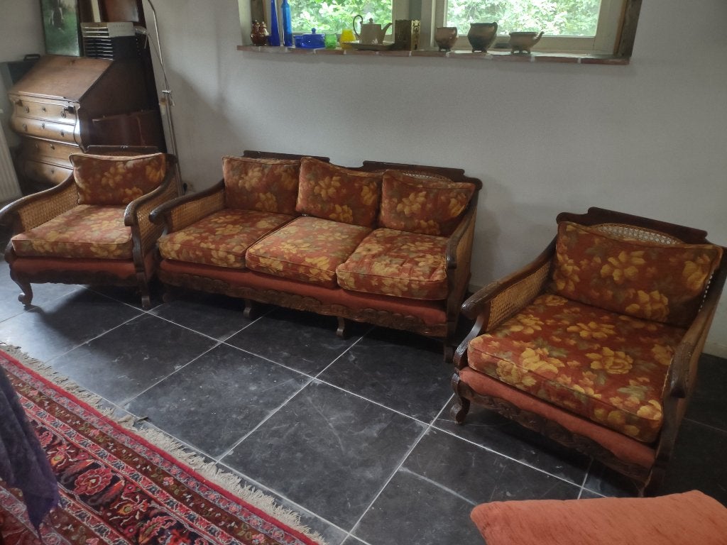 Klassiek bankstel, Antiek en Kunst, Antiek | Meubels | Stoelen en Banken, Ophalen