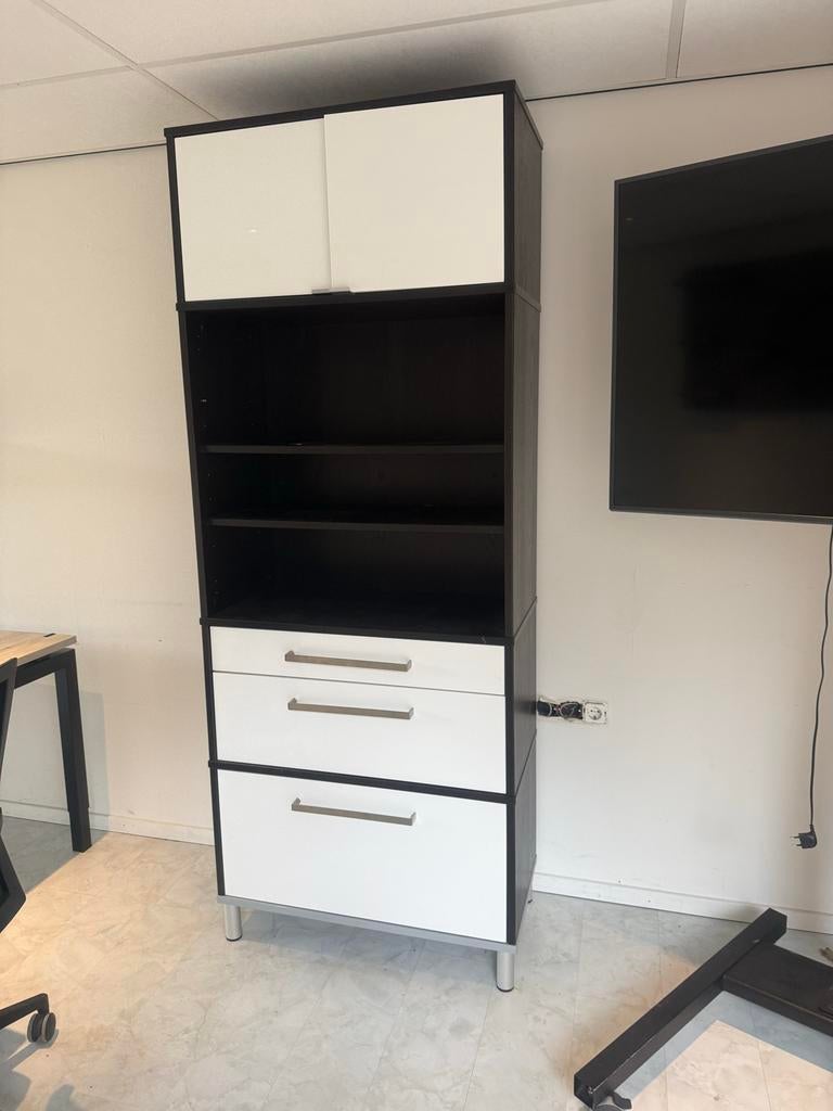 IKEA Kast met lades en deuren - bruin/Zwart/Wit, Ophalen, Zo goed als nieuw, 25 tot 50 cm