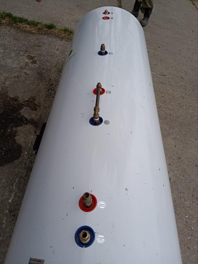 RVS boilervat 500 liter met verwarmingselement en wisselaar, 100 liter of meer, Ophalen, Boiler