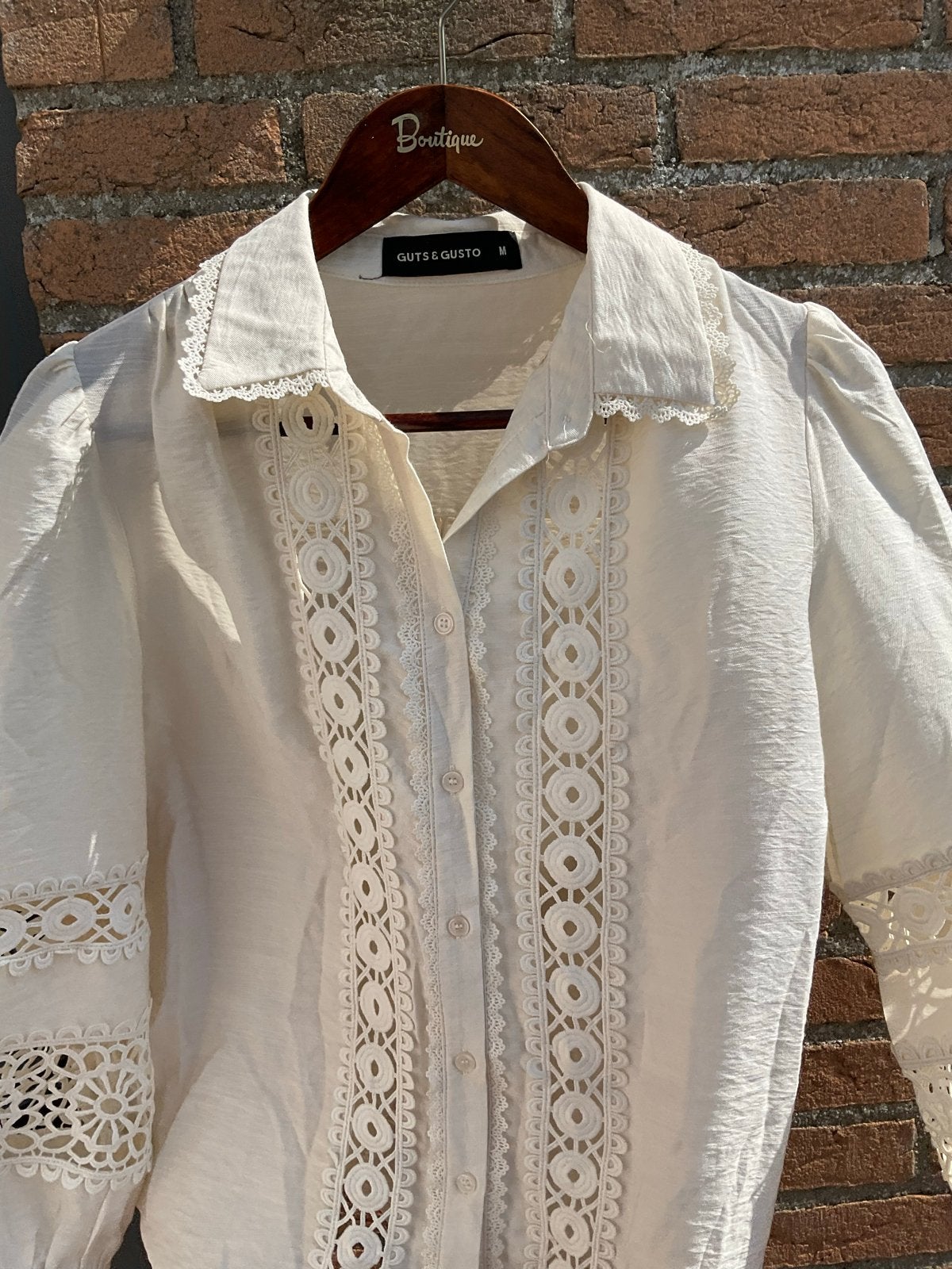 Guts & Gusto super mooie beige blouse 40 / 42, Kleding | Dames, Blouses en Tunieken, Nieuw, Maat 38/40 (M), Beige, Ophalen of Verzenden