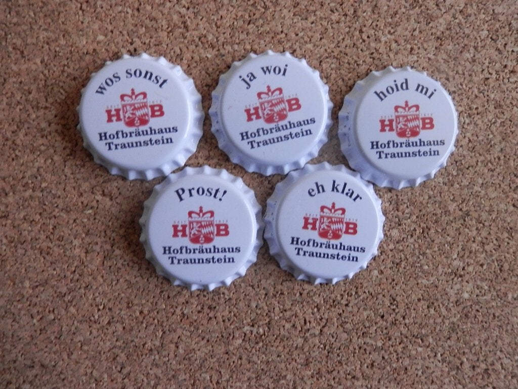 5 kroonkurken serie compleet Traunstein Brouwerij bier, Ophalen of Verzenden, Zo goed als nieuw, Overige typen, Overige merken