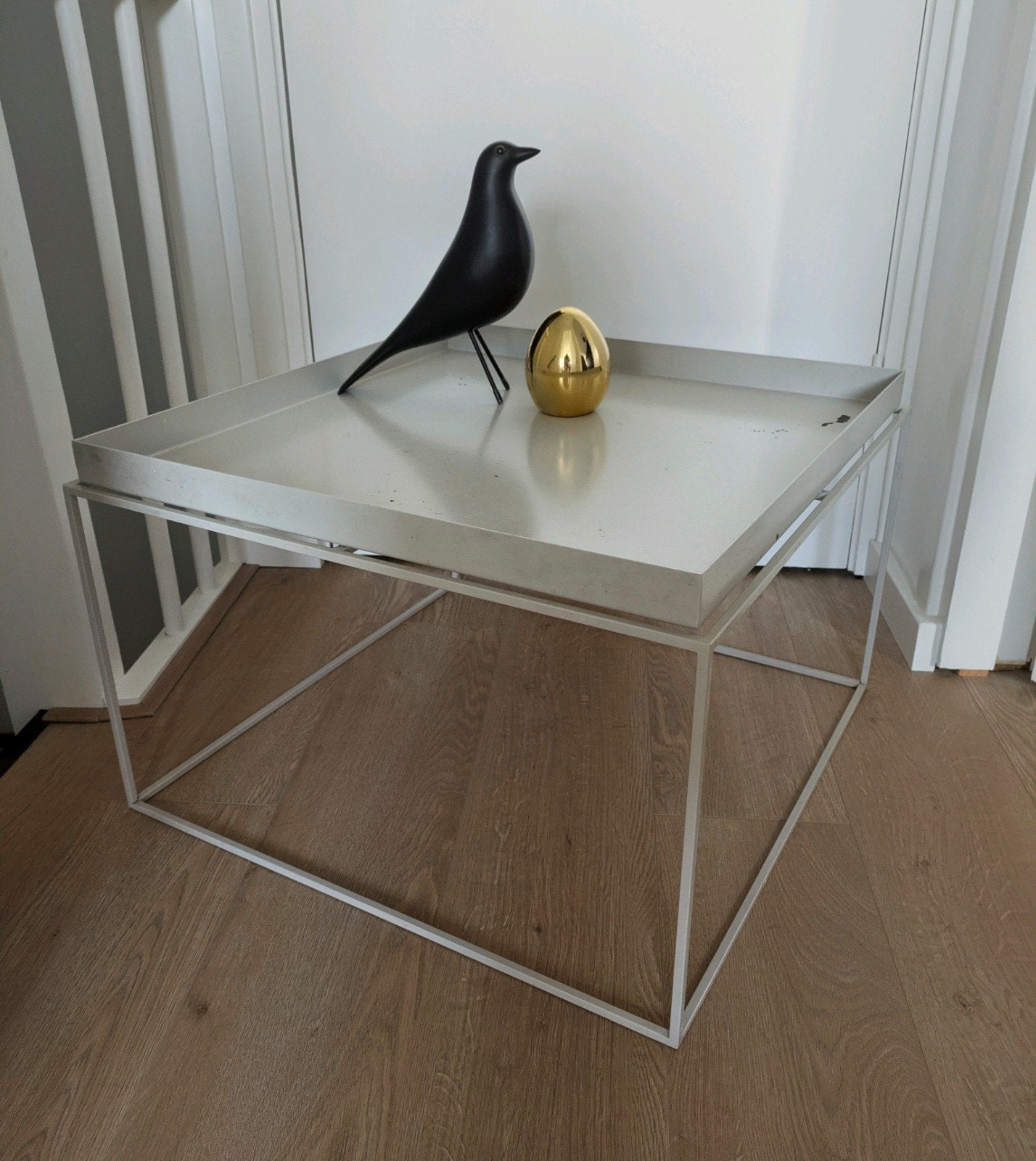hay salontafel tray vierkant frame metaal design koffietafel, Ophalen of Verzenden, Vierkant, Minder dan 55 cm, Minder dan 45 cm