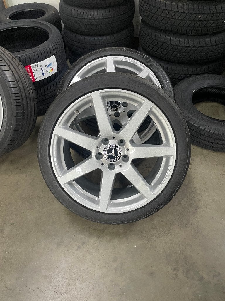 Velgen + Banden 18 Inch AMG Mercedes C-klasse W204, Auto-onderdelen, Banden en Velgen, Ophalen, 18 inch, Velg(en), Personenwagen